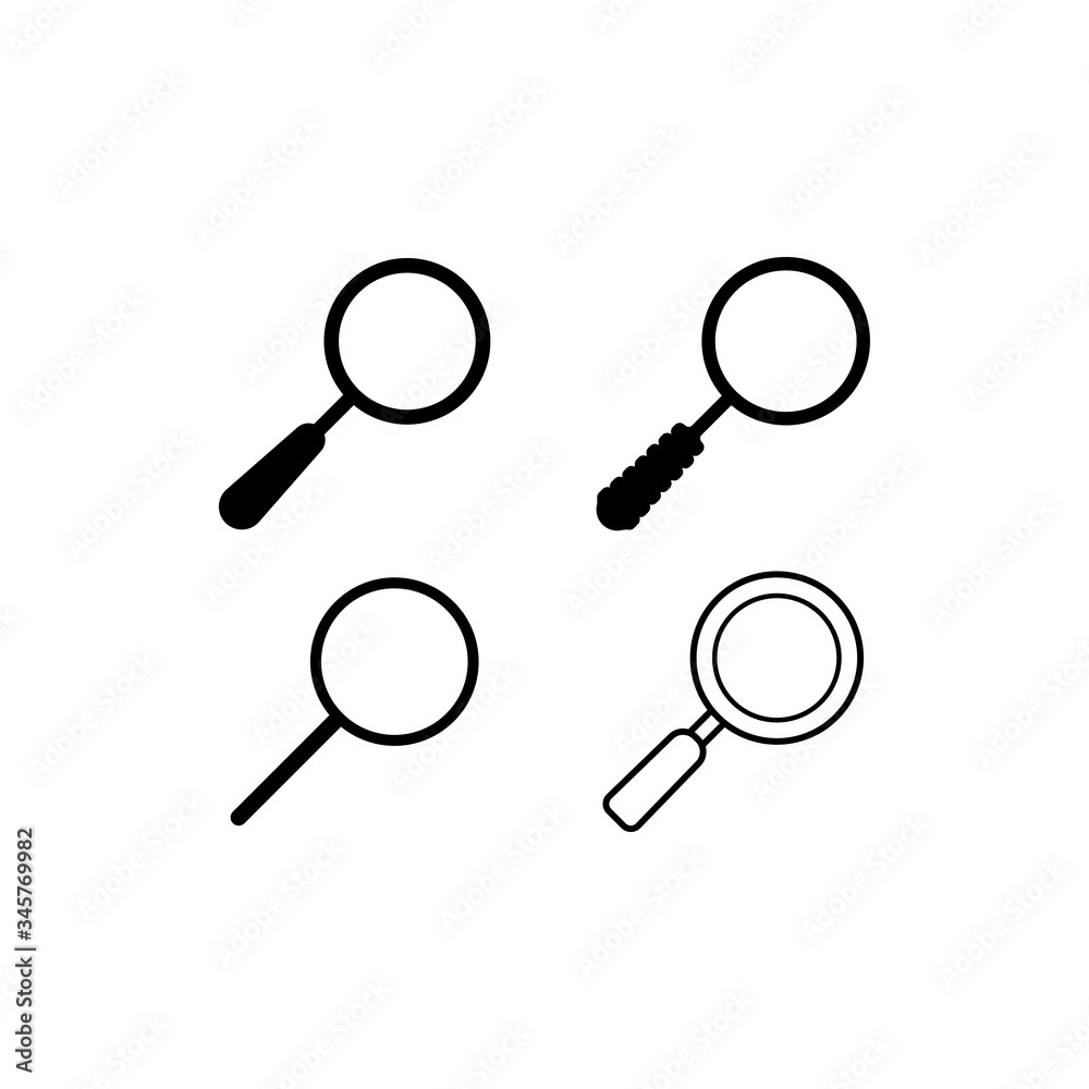 Magnifying glass icon vector logo Magnifying glass icon vector logo