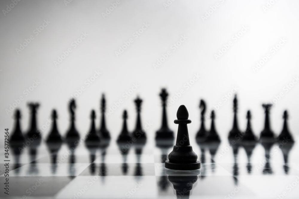 black and white chess on a mirror chessboard black and white chess on a mirror chessboard