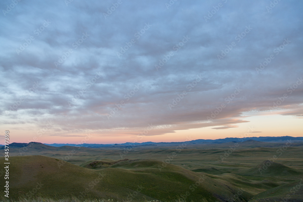 sunset over Montana landscape