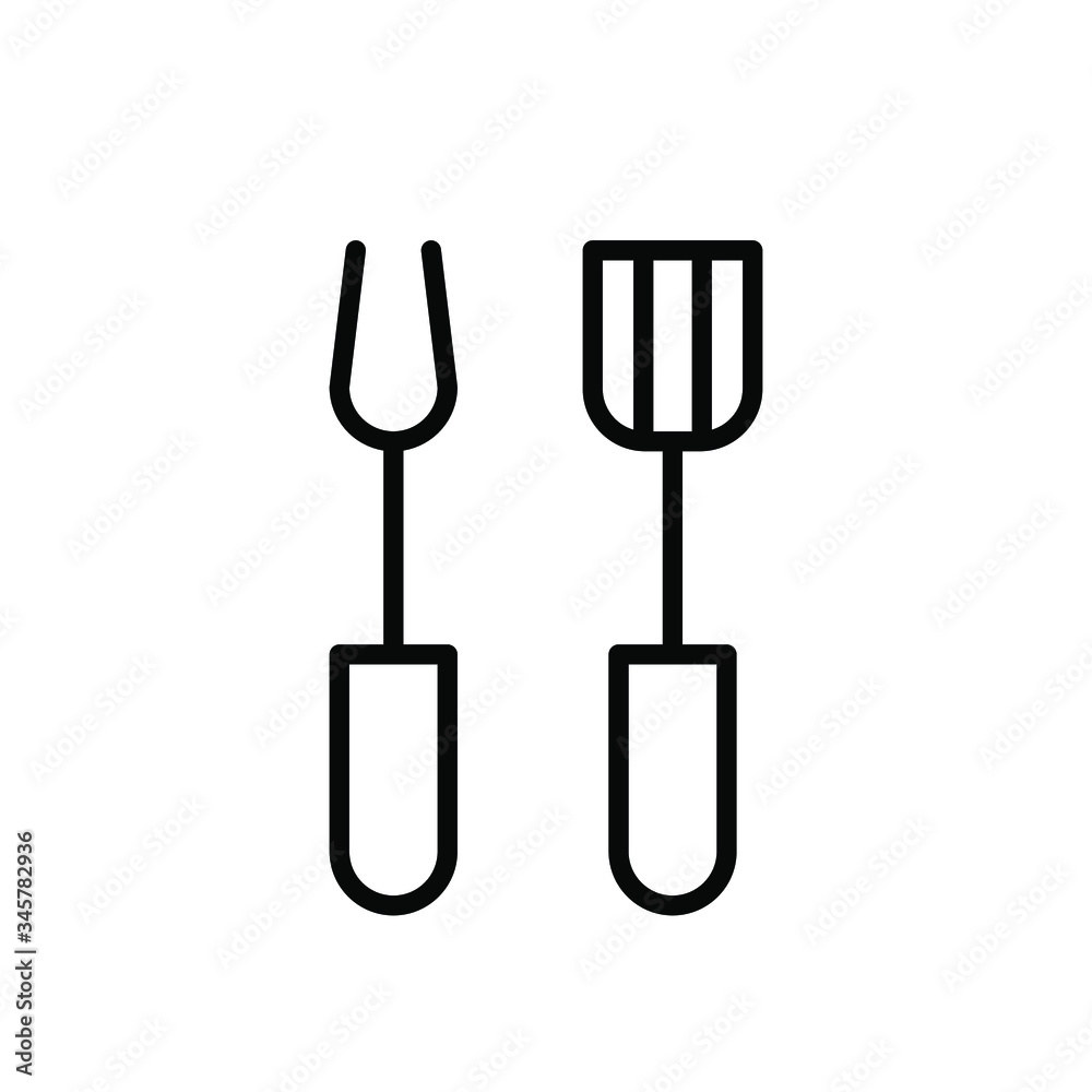 BBQ fork icon template BBQ fork icon template