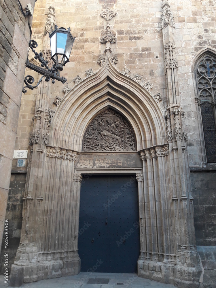 Barcelona Spain ornate church architecture Barcelona Spain ornate church architecture