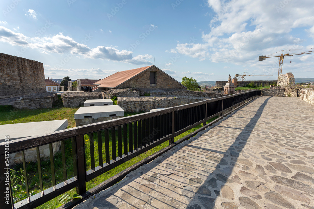 Eger Castle in Hungary on a sunny afternoon.