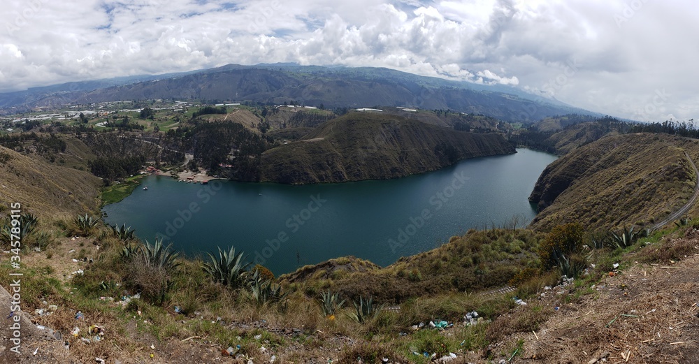 lake in the mountains; Yahuarcoha lake