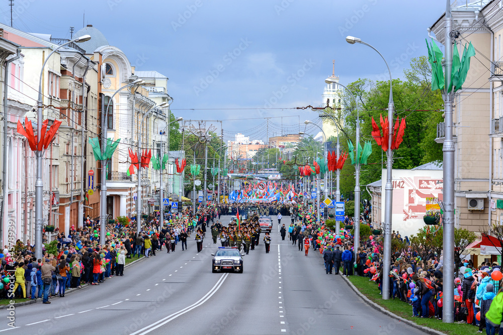 Fototapeta premium Victory Day celebration in Gomel. May 9. Belarus.