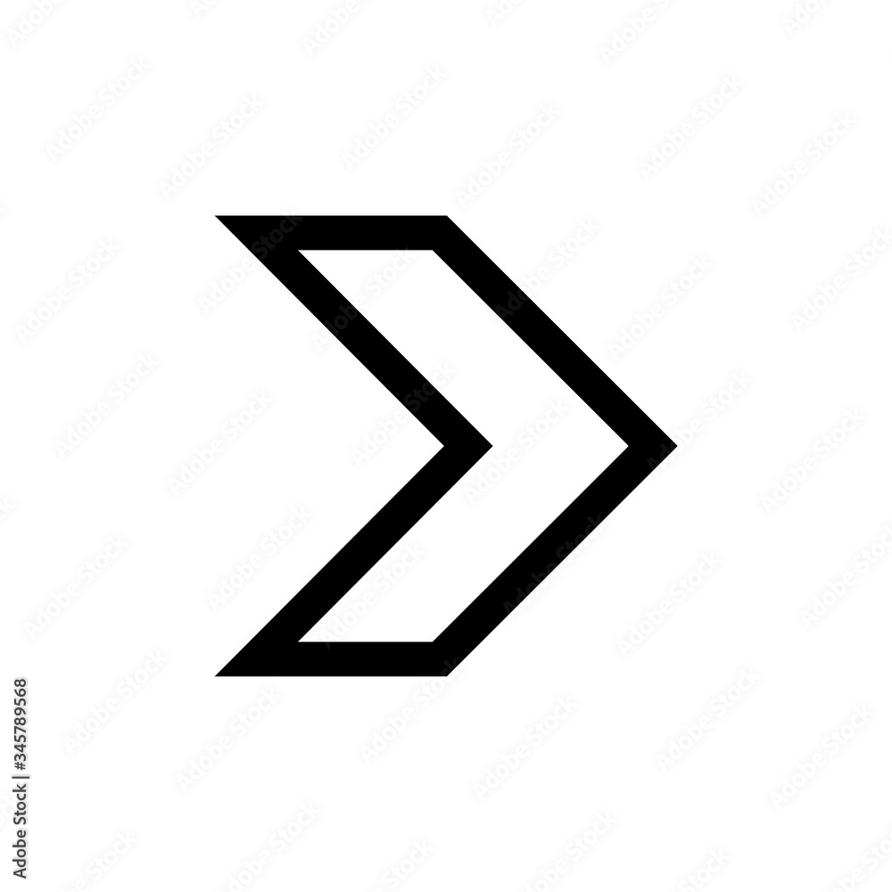 Fototapeta premium Arrow righ icon vector logo