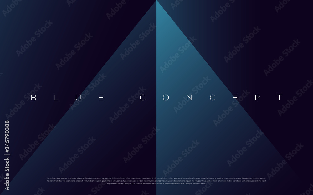 Minimalist deep blue premium abstract background with luxury geometric