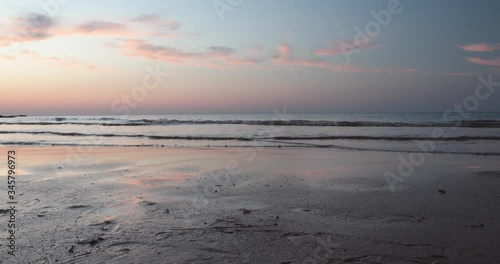 Amazing sunset over the beach