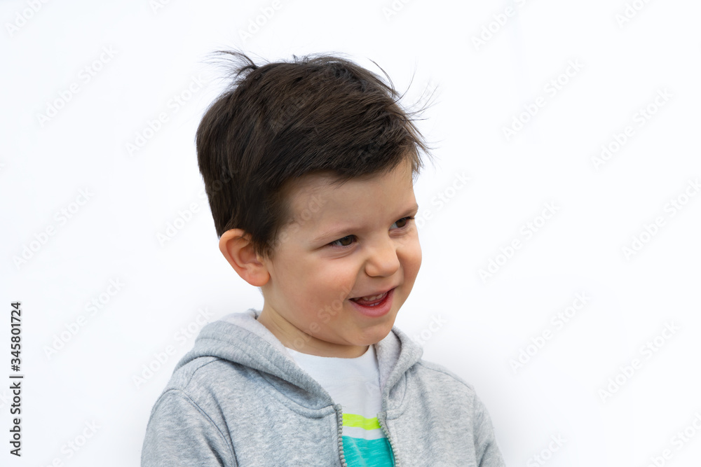 Portrait of adorable young happy boy
