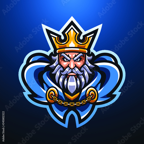 The royal king head mascot logo