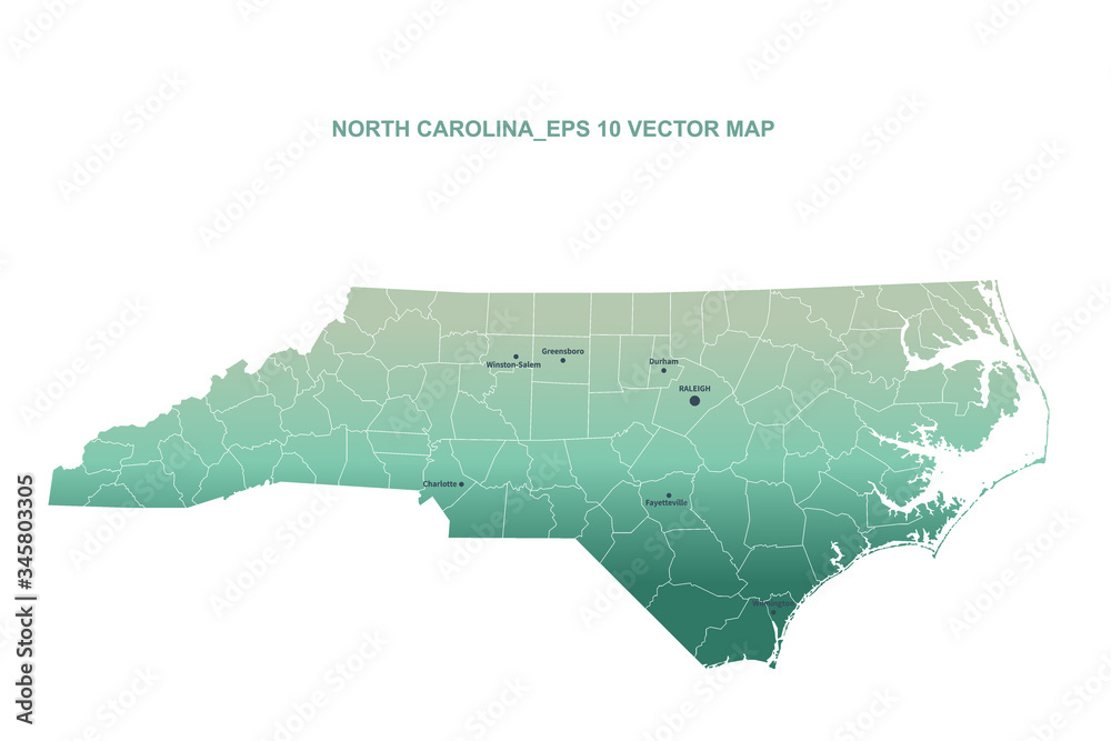 North Carolina Map Vector Map Of North Carolina In US United States 1000 F 345803305 ZcJmOMVijvSXGMIbtJ6LZpJCI5qmdlc2 