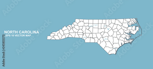 north carolina map. vector ...