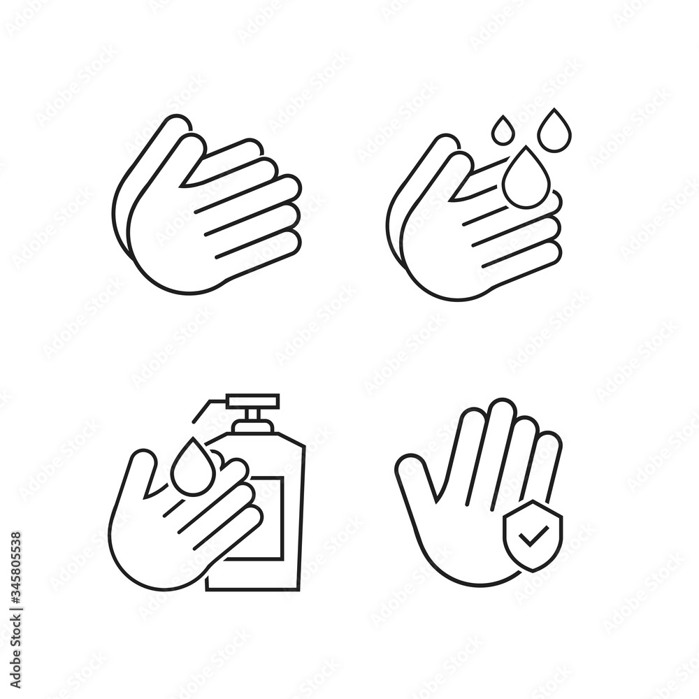 Hand washing and cleaning with water icon vector flat . Hands Wash With Soap Icon Vector . hand sanitizer icon Hand washing and cleaning with water icon vector flat . Hands Wash With Soap Icon Vector . hand sanitizer icon