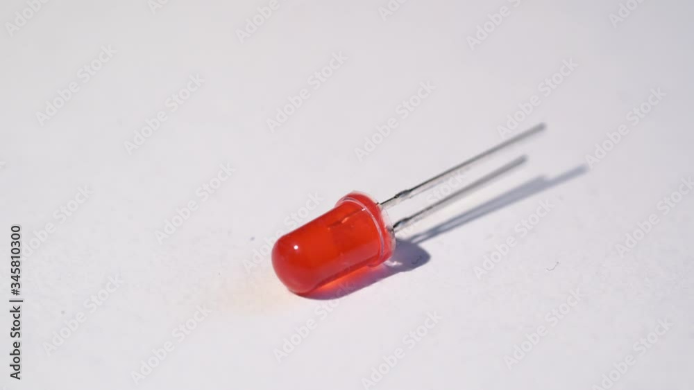 Red led electronic component isolated at white background Red led electronic component isolated at white background