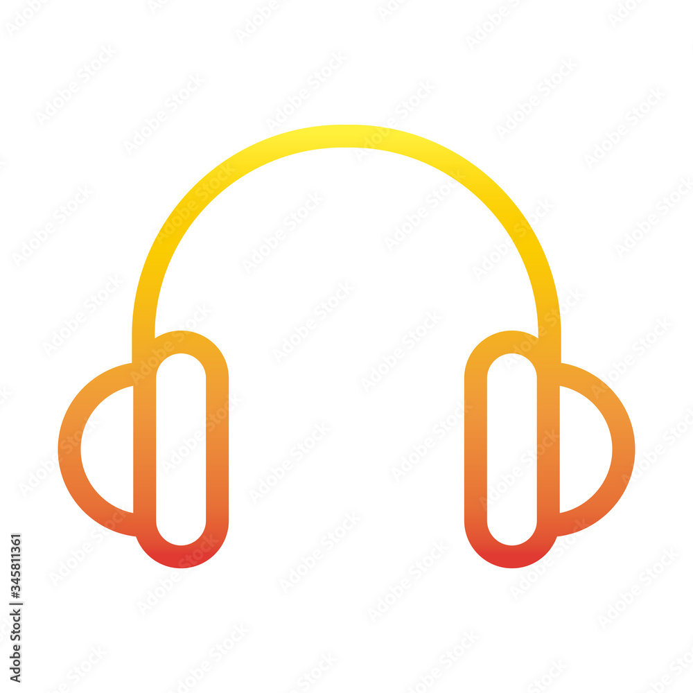 headphone music internet web technology interface gradient style icon headphone music internet web technology interface gradient style icon
