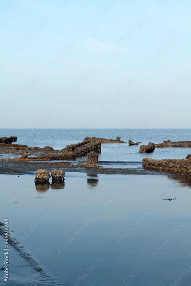 Le Havre beach at low tide Le Havre beach at low tide