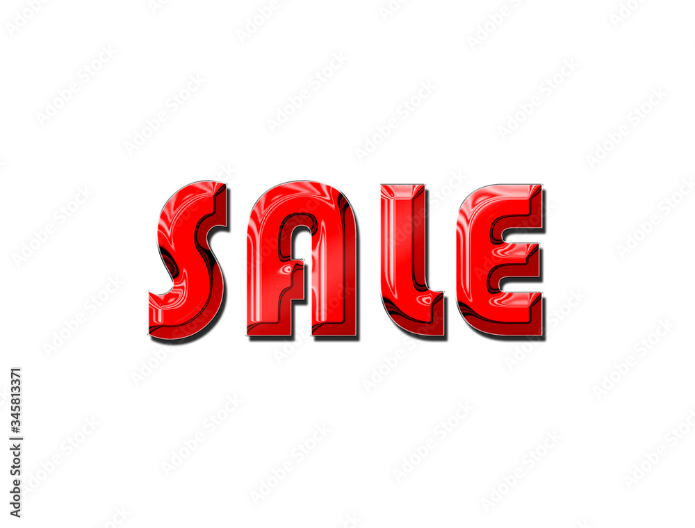 red shiny sale text . 3d illustration sale banner plastic looking sale card red shiny sale text . 3d illustration sale banner plastic looking sale card
