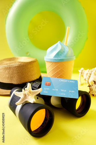 Wallpaper Mural Summer vacations bright yellow wall background Torontodigital.ca