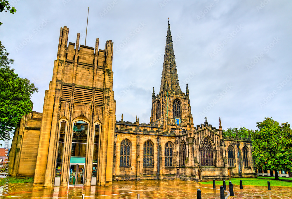 Obraz premium Sheffield Cathedral in South Yorkshire, England