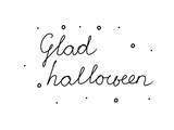 Glad halloween phrase handwritten with a calligraphy brush. Happy Halloween in swedish. Modern brush calligraphy. Isolated word black