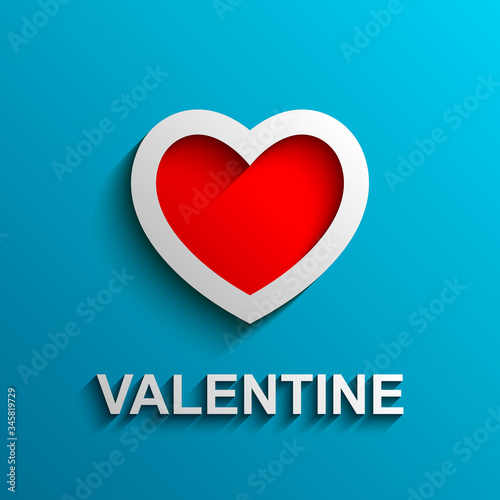 Free Download Valentines day card with heart, Vector illustration Eps 10 - GFXLoad