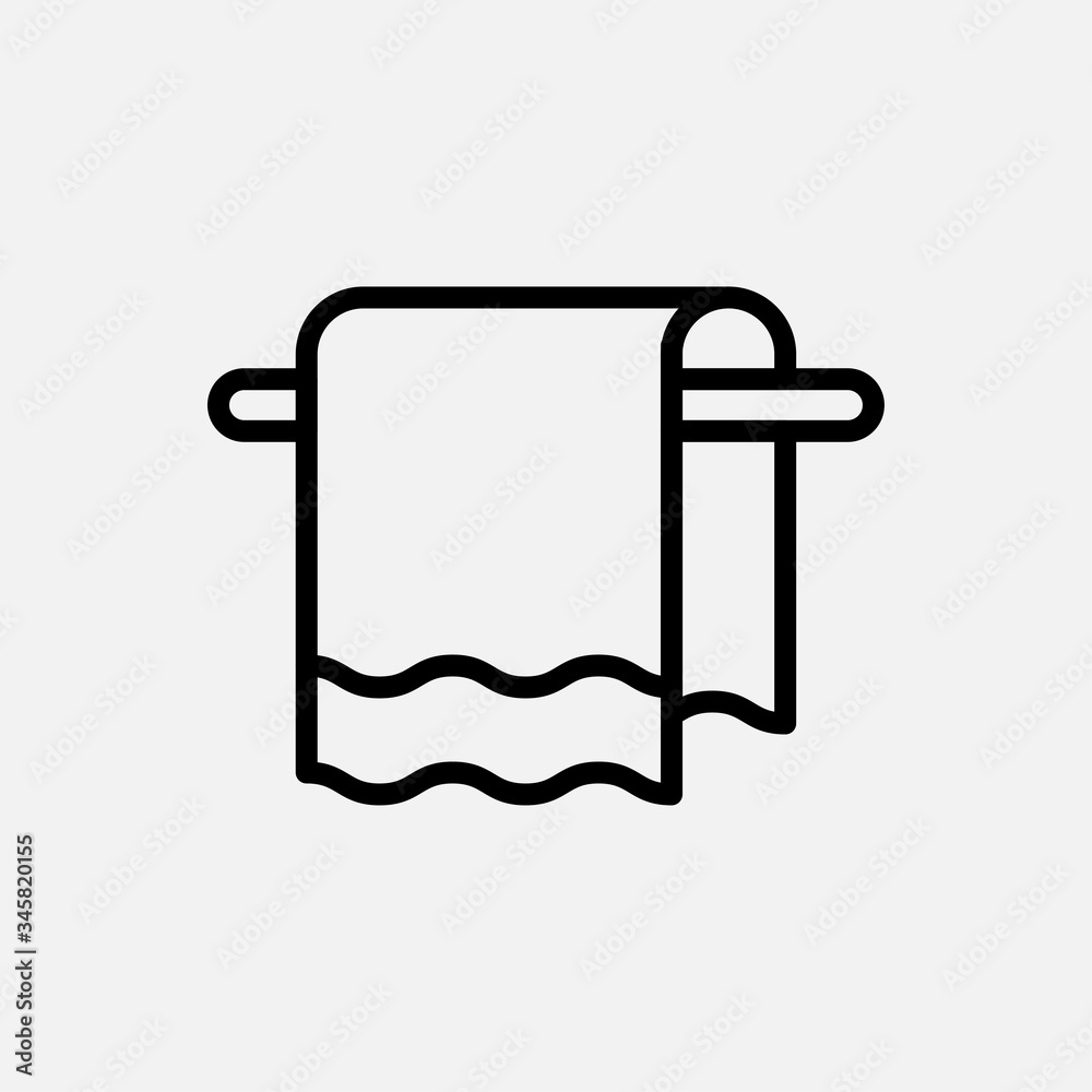 Towel icon designed in a line style Towel icon designed in a line style