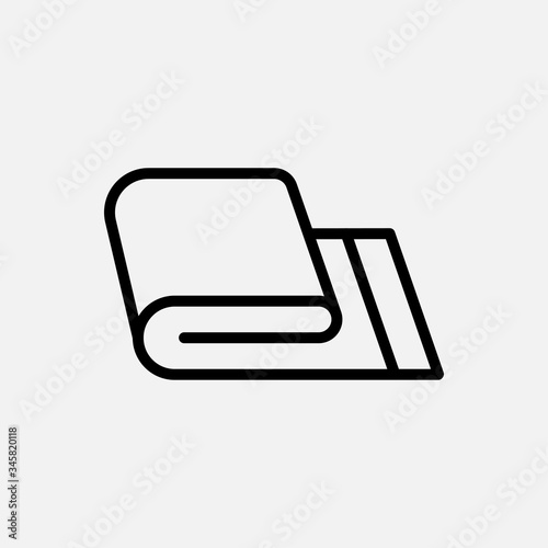 Towel icon designed in a line style