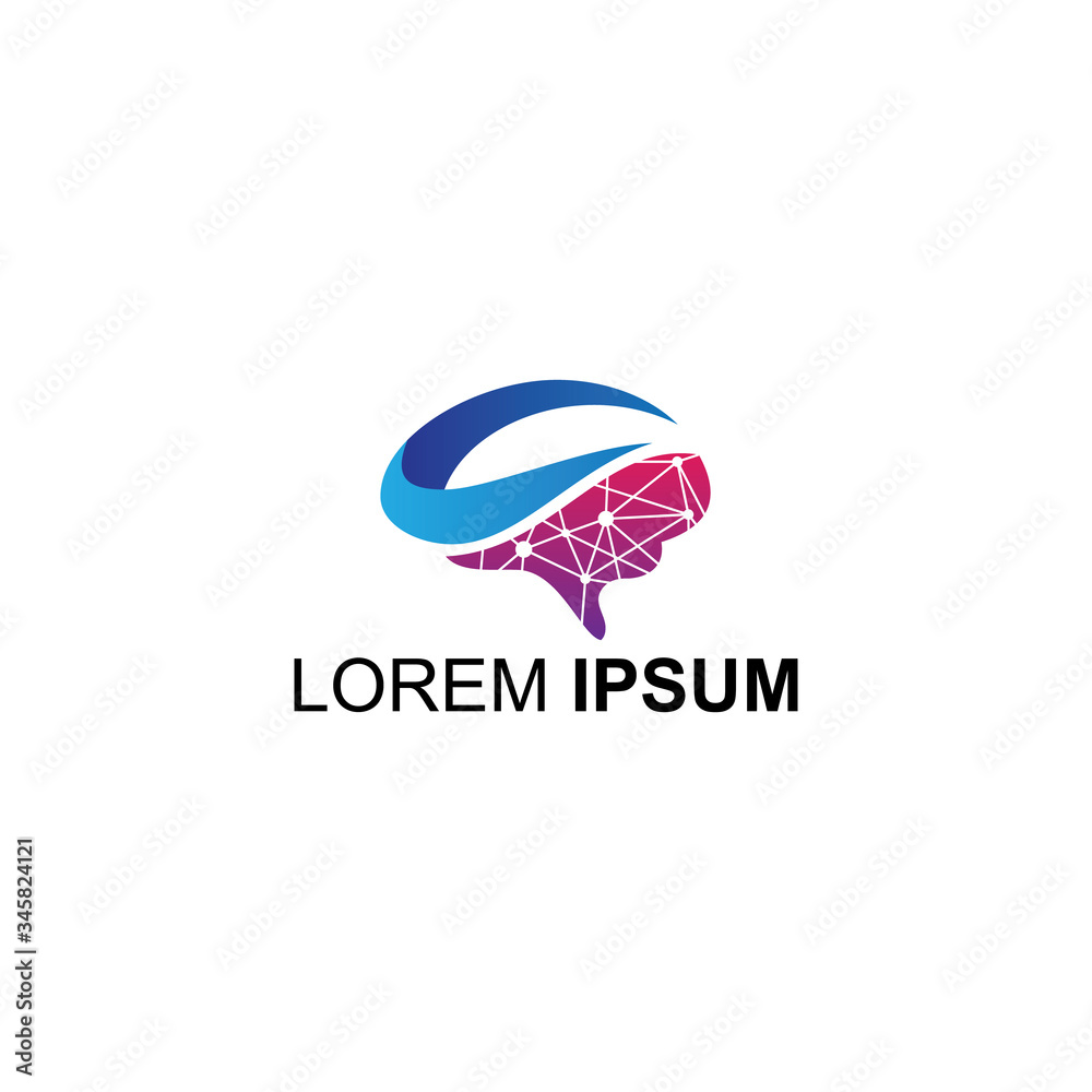 Creative brain logo design vector template Creative brain logo design vector template
