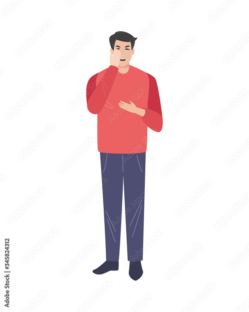 man sick with covid19 symptoms man sick with covid19 symptoms