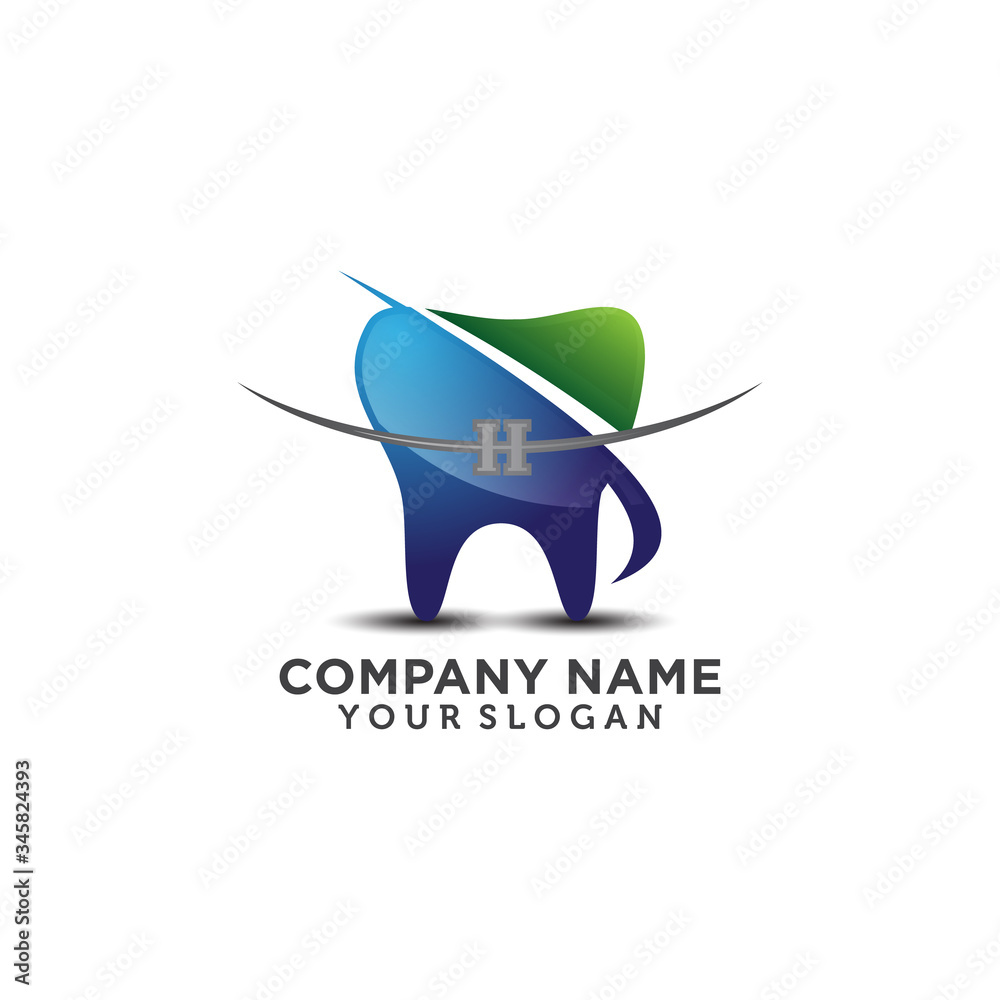 Fototapeta premium Creative Dental Care Logo Vector