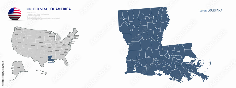Louisiana Map U S States Louisiana Vector Map United States Of 1000 F 345824933 IMYLZCGaACsBza5dvgeBnCF5vYlEZCq8 