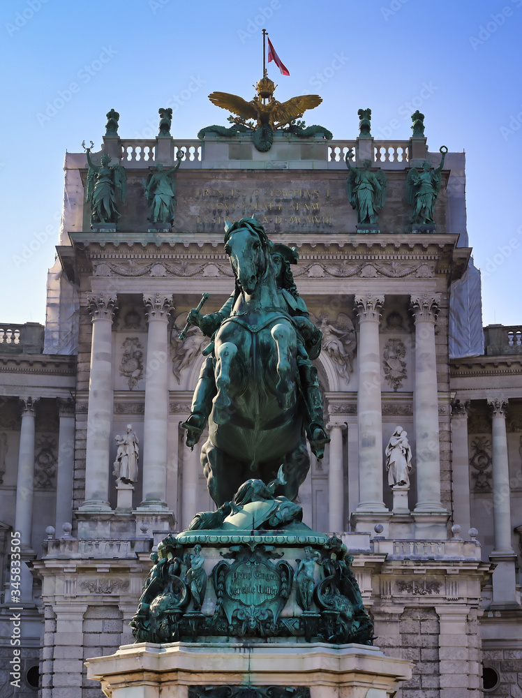Vienna, Austria - May 18, 2019 - The Hofburg Palace is a complex of palaces from the Habsburg dynasty located in Vienna, Austria.