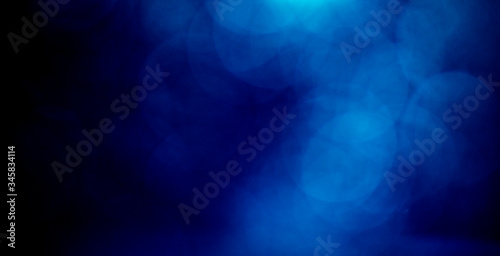 Abstract Blue Background of Blurred Circles