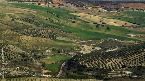 WS TU Fields, olive orchards and Sierra Nevada mountains