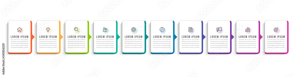 Minimal infographic template design with numbers ten options or steps. Minimal infographic template design with numbers ten options or steps.