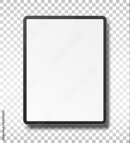 Tablet pc computer with blank screen.