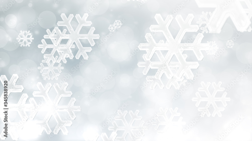 Christmas white gray snowflake with snow fall on winter background. Christmas white gray snowflake with snow fall on winter background.