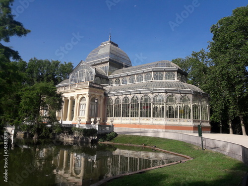 The Glass Palace = Palacio de Cristal - conservatory in Buen Retiro Park Madrid Spain