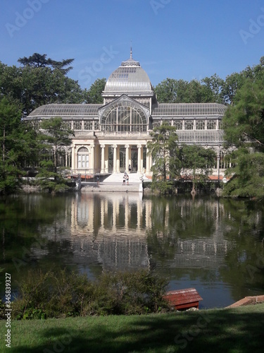 The Glass Palace = Palacio de Cristal - conservatory in Buen Retiro Park Madrid Spain