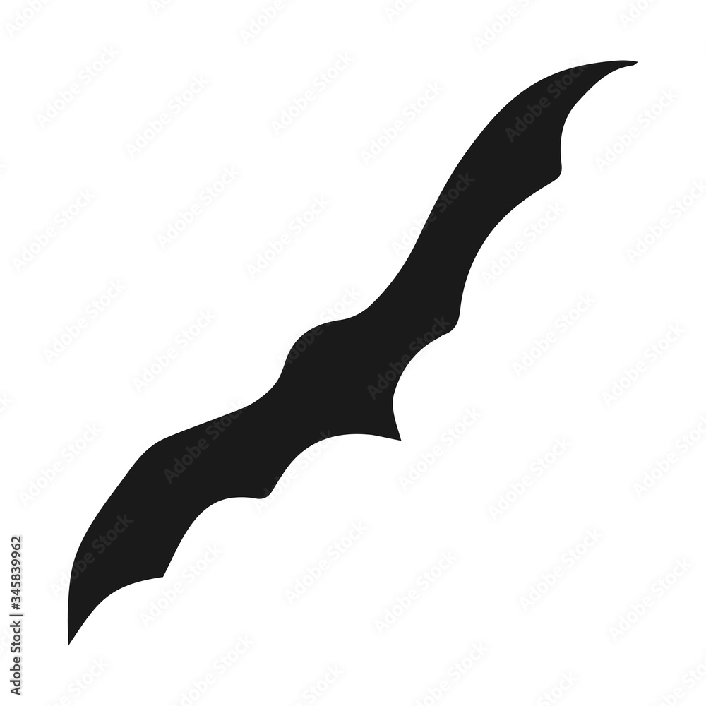 Bat silhouette. Printable template. Stock Vector | Adobe Stock