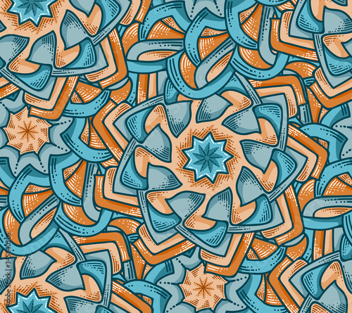 Stock vector repeating texture. Textile print. Abstract vector seamless background wallpaper geometric pattern.