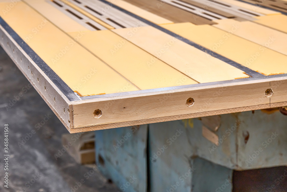 Joinery. Design of the countertop dining table. Countertop aluminum frame manufacturing process Joinery. Design of the countertop dining table. Countertop aluminum frame manufacturing process