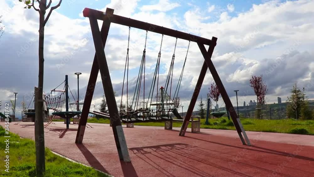 swing on the playground children. swing on the playground children.