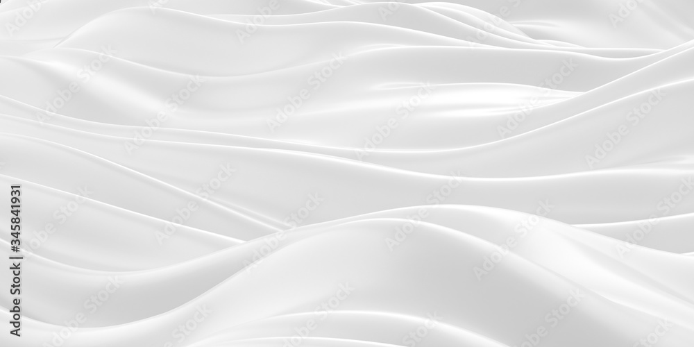 Obraz premium White abstract liquid wavy background