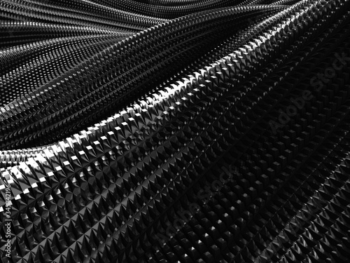 Wallpaper Mural Metallic abstract wavy liquid background Torontodigital.ca