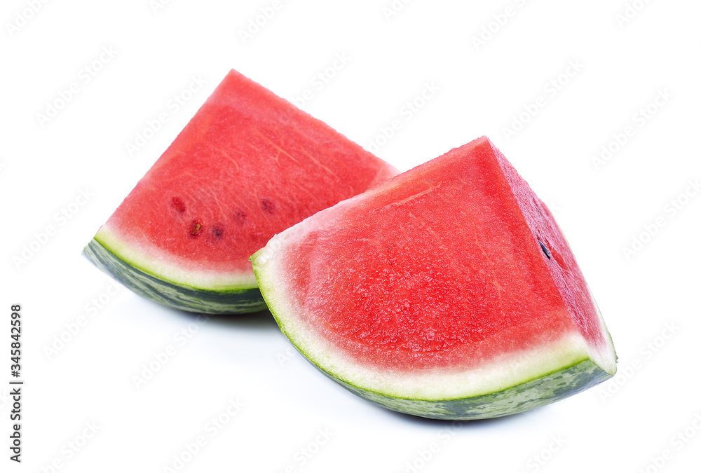 Sliced ripe watermelon isolated on white background Sliced ripe watermelon isolated on white background