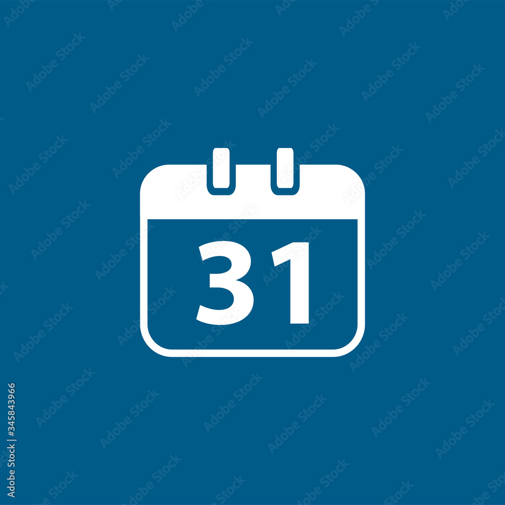 Calendar Icon On Blue Background. Blue Flat Style Vector Illustration Calendar Icon On Blue Background. Blue Flat Style Vector Illustration