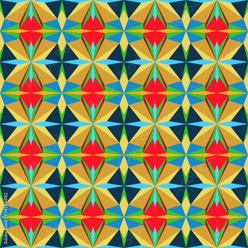 Abstract seamless colourful pattern geometric backgrounds vector design