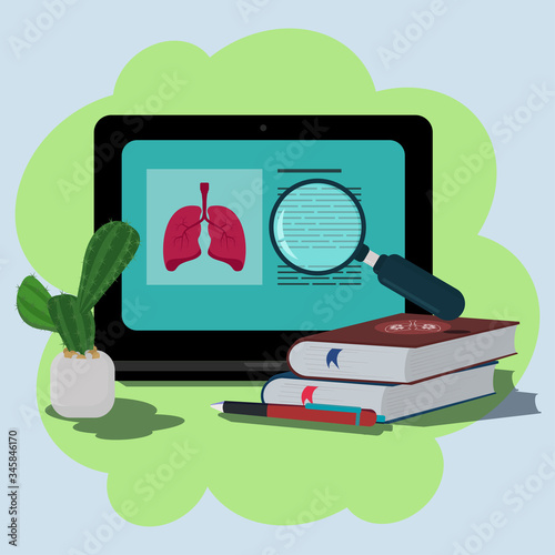 E Learning of Biology lesson. Organs lesson concept