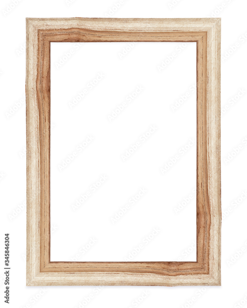 Old wooden frame isolated on a white background Old wooden frame isolated on a white background