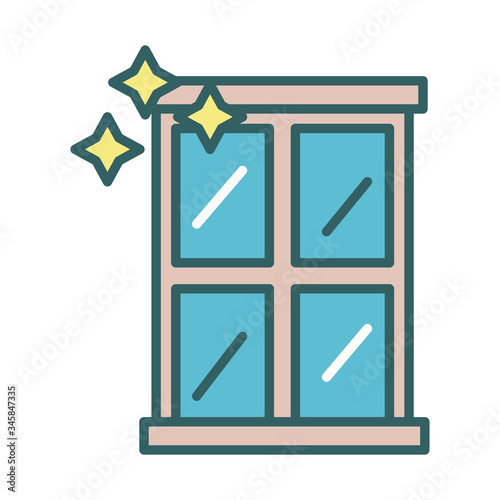 window clean fill style icon